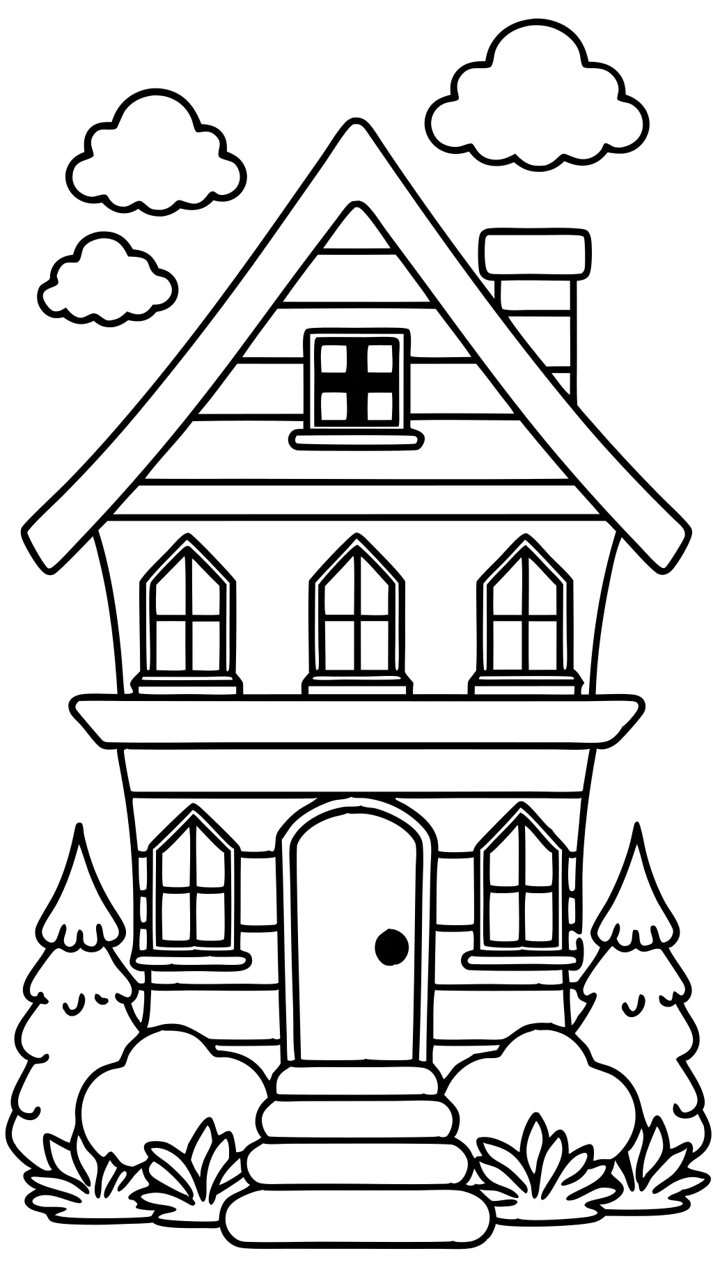 coloriages de maison imprimables